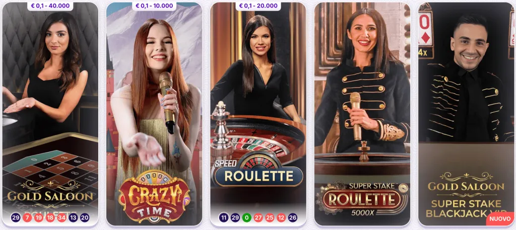 Giochi con Dealer dal Vivo Robocat Casino