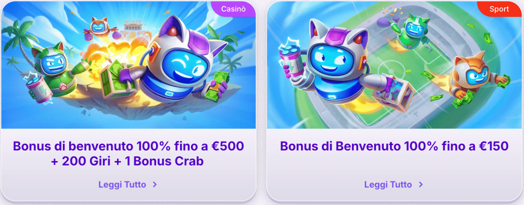 RoboCat casino bonus e promozioni